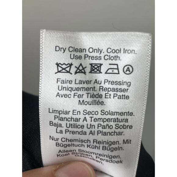 DKNY Asymmetric Hem Herringbone Skirt Knee Length Academia Size 12 Wool Blend - Picture 6 of 7